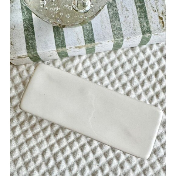 New Rae Dunn LESS IS MORE / MORE OR LESS Ceramic Desk Block Paperweight Decor - Picture 3 of 4